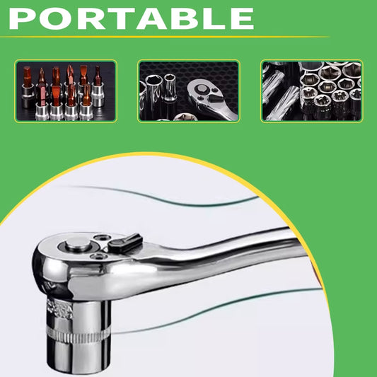 46Pcs Car Repair Tool Kit Ratchet Torque Wrench Screwdriver Combination Tool Set Auto Repair Tool Mech