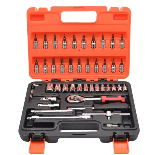 46Pcs Car Repair Tool Kit Ratchet Torque Wrench Screwdriver Combination Tool Set Auto Repair Tool Mech