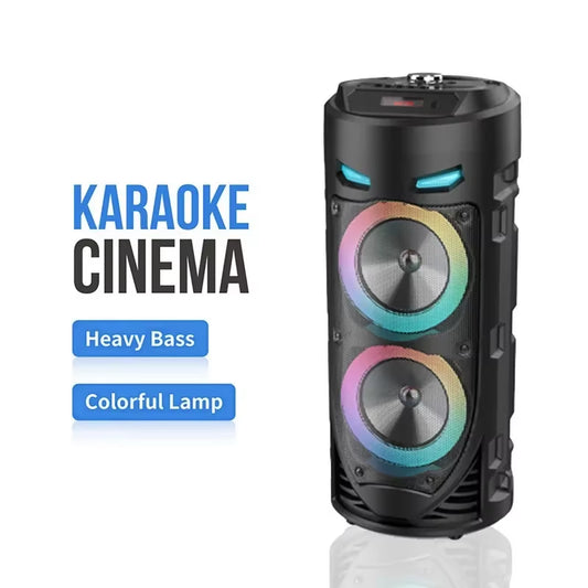 30W Wireless Column Big Power Stereo Portable Bluetooth Speaker Subwoofer Bass Party Speakers with Microphone Family Karaoke USB