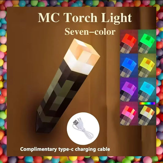 2025 Game Torch Light Brownstone LED Night Light USB Rechargeable Bedroom Decoration Table Lamp Gifts Lamp for Kids Bedside Lamp